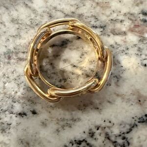 Hermes Gold Chain Scarf Ring